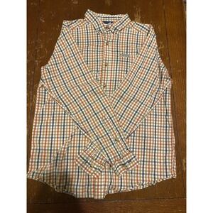Columbia Sportswear Mens M Long Sleeve Plaid Shirt Outdoor Performance PFG Style